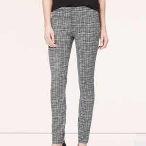 LOFT Julie Skinny Printed Ankle Pants